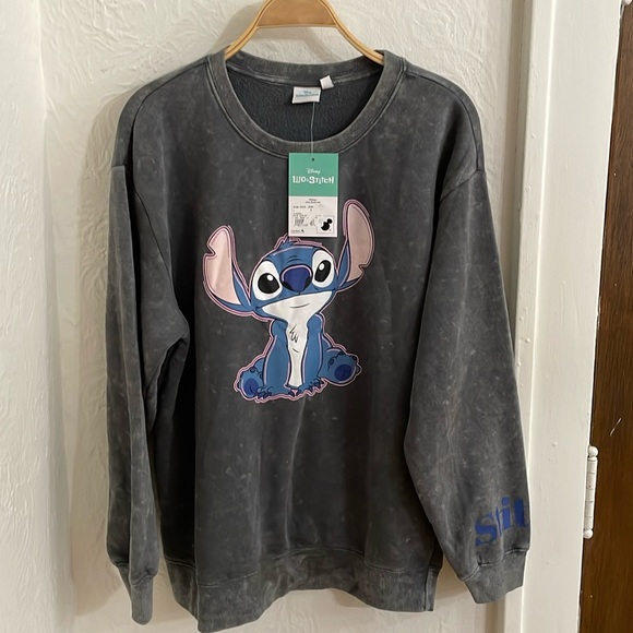 DISNEY Women's Lilo & Stitch Simply Stitch Crew Sweatshirt Size XL - Picture 1 of 6